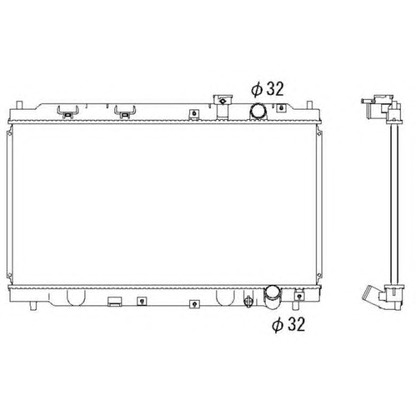 Photo Radiator, engine cooling NRF 53284