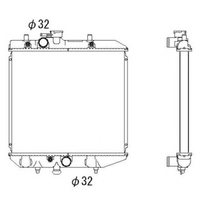 Photo Radiator, engine cooling NRF 53290