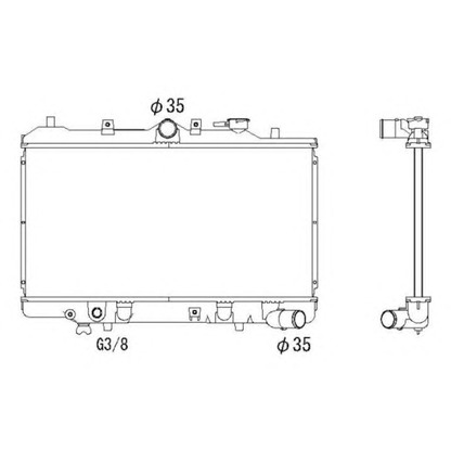 Foto Radiador, refrigeración del motor NRF 53331