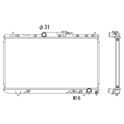 Photo Radiator, engine cooling NRF 53348