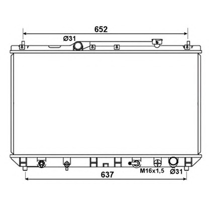 Foto Radiador, refrigeración del motor NRF 53374