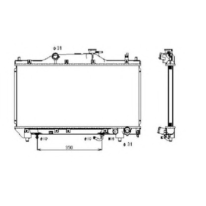 Foto Radiador, refrigeración del motor NRF 53379