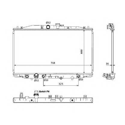 Photo Radiator, engine cooling NRF 53393