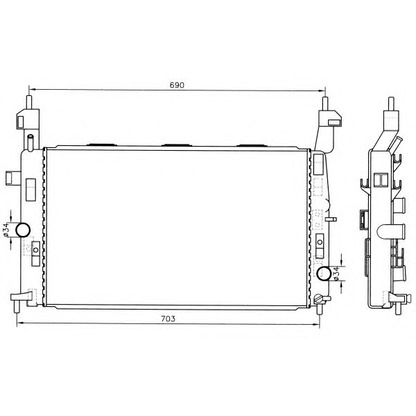 Photo Radiator, engine cooling NRF 53416