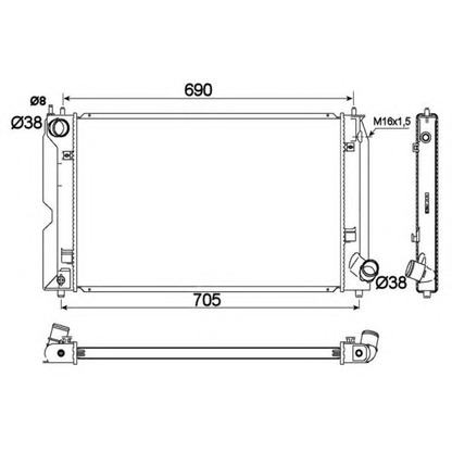 Photo Radiateur, refroidissement du moteur NRF 53421