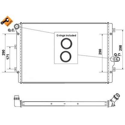 Foto Radiatore, Raffreddamento motore NRF 53425