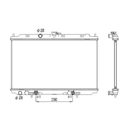 Photo Radiator, engine cooling NRF 53436