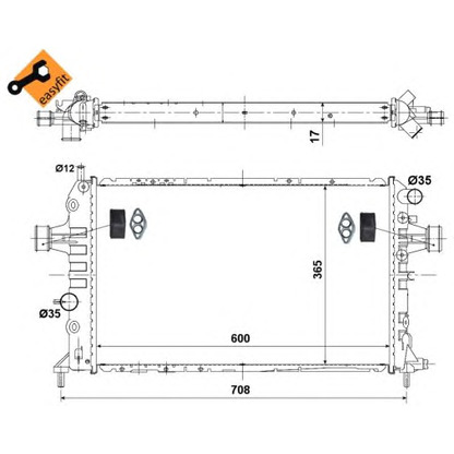 Photo Radiator, engine cooling NRF 53441