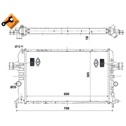 Photo Radiator, engine cooling NRF 53442