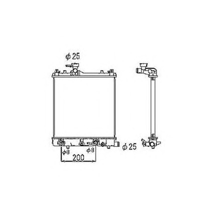 Photo Radiator, engine cooling NRF 53445