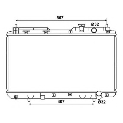 Photo Radiator, engine cooling NRF 53506