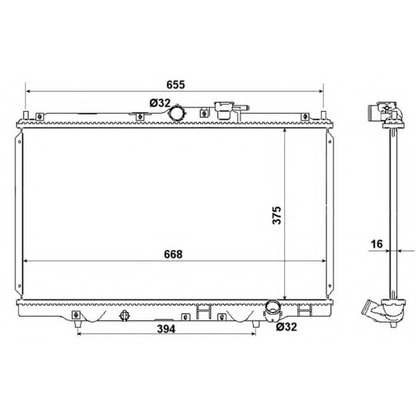 Photo Radiateur, refroidissement du moteur NRF 53508