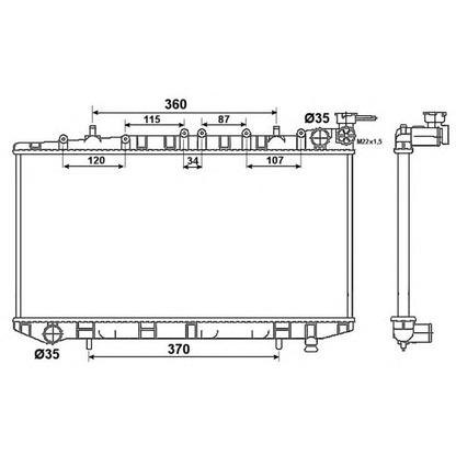 Photo Radiateur, refroidissement du moteur NRF 53523