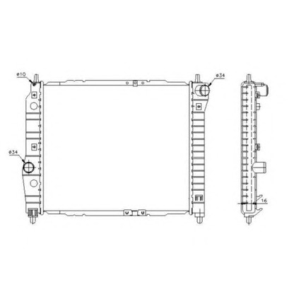 Foto Radiatore, Raffreddamento motore NRF 53637