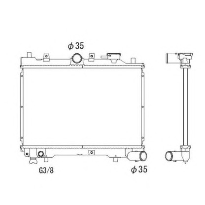 Photo Radiator, engine cooling NRF 536510