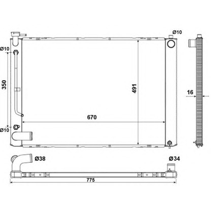 Foto Radiatore, Raffreddamento motore NRF 53681