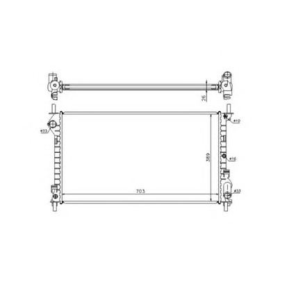 Photo Radiator, engine cooling NRF 53713