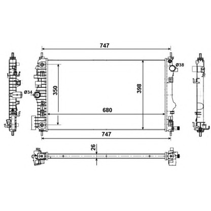 Photo Radiateur, refroidissement du moteur NRF 53775