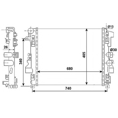 Foto Radiador, refrigeración del motor NRF 53801