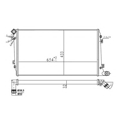 Foto Radiador, refrigeración del motor NRF 53814A