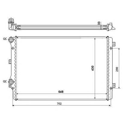 Photo Radiator, engine cooling NRF 53816