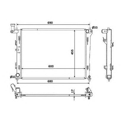 Photo Radiator, engine cooling NRF 53821