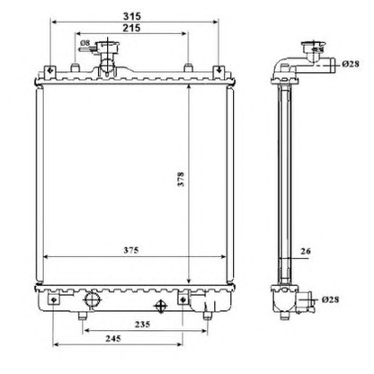 Photo Radiator, engine cooling NRF 53824