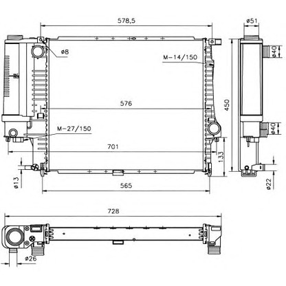 Foto Kühler, Motorkühlung NRF 53852