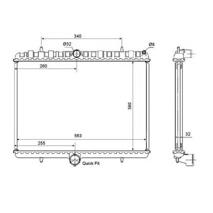 Foto Radiatore, Raffreddamento motore NRF 53861