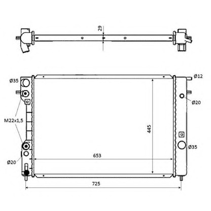 Photo Radiateur, refroidissement du moteur NRF 53871