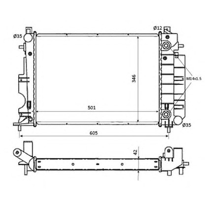 Photo Radiator, engine cooling NRF 53873