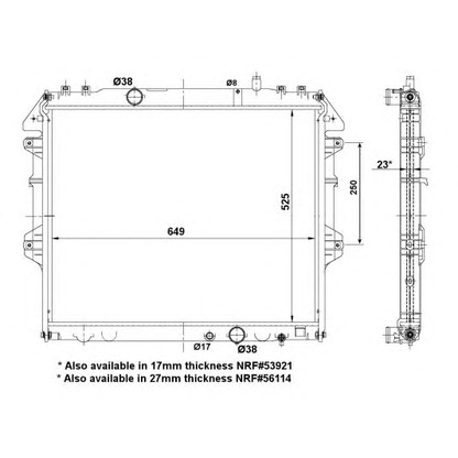 Photo Radiateur, refroidissement du moteur NRF 53921A