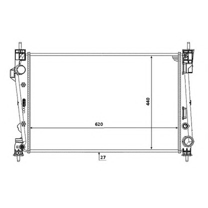 Foto Radiador, refrigeración del motor NRF 53932