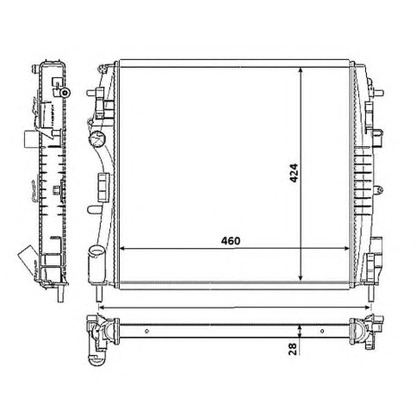 Foto Radiador, refrigeración del motor NRF 53938