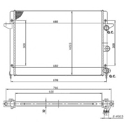 Photo Radiateur, refroidissement du moteur NRF 53959