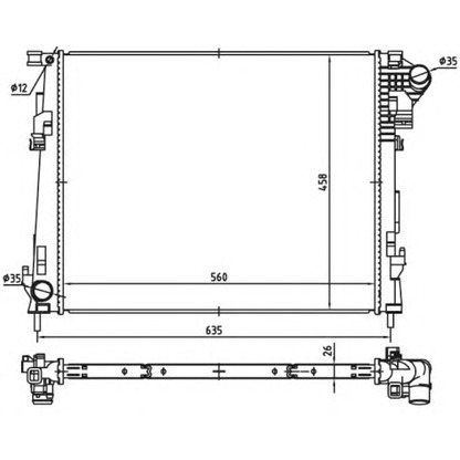 Photo Radiateur, refroidissement du moteur NRF 53966