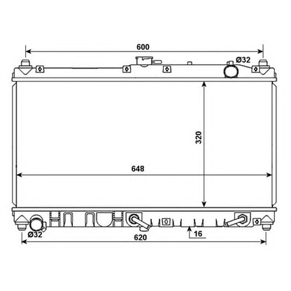 Foto Radiador, refrigeración del motor NRF 53977