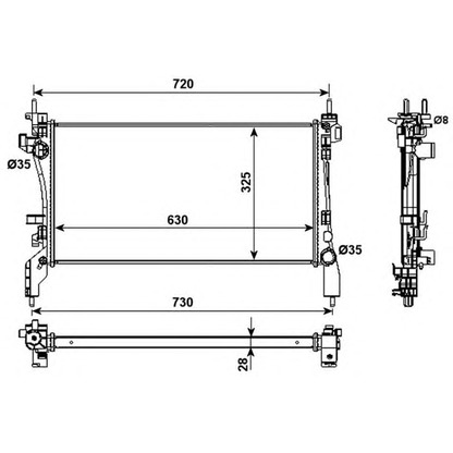 Photo Radiator, engine cooling NRF 53982