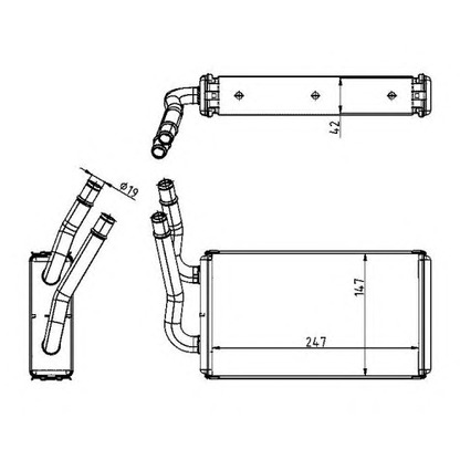 Фото Теплообменник, отопление салона NRF 54228