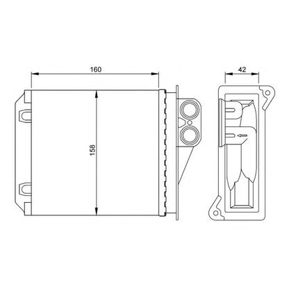 Foto Scambiatore calore, Riscaldamento abitacolo NRF 54236