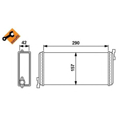 Foto Scambiatore calore, Riscaldamento abitacolo NRF 54240