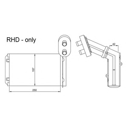 Photo Heat Exchanger, interior heating NRF 54253