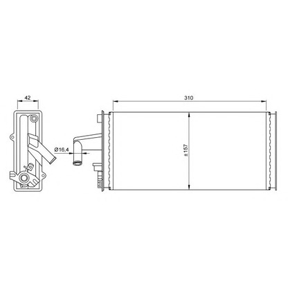 Foto Scambiatore calore, Riscaldamento abitacolo NRF 54259