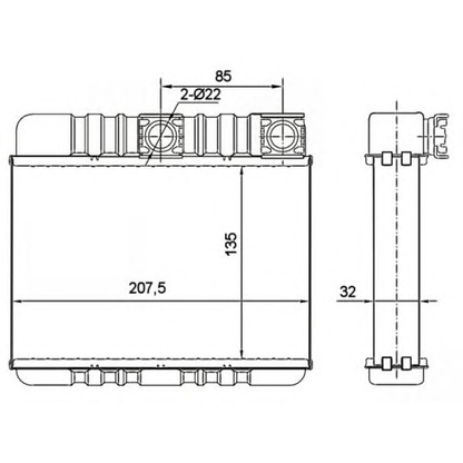 Foto Wärmetauscher, Innenraumheizung NRF 54277