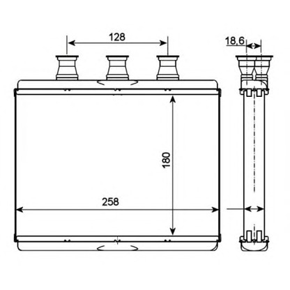 Photo Heat Exchanger, interior heating NRF 54278