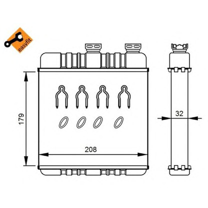 Zdjęcie Wymiennik ciepła, ogrzewanie wnętrza NRF 54279