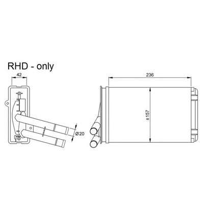 Foto Wärmetauscher, Innenraumheizung NRF 54302