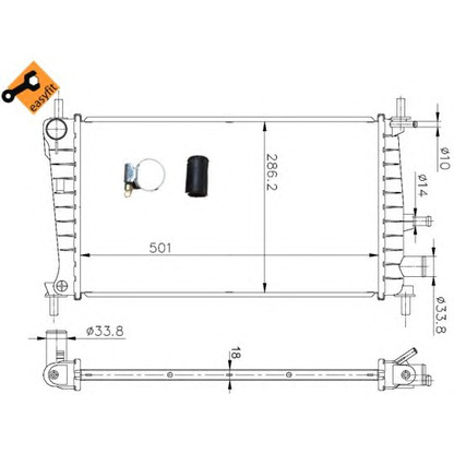 Photo Radiateur, refroidissement du moteur NRF 54666