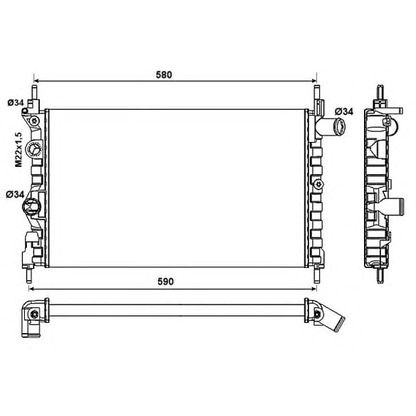 Photo Radiateur, refroidissement du moteur NRF 54682