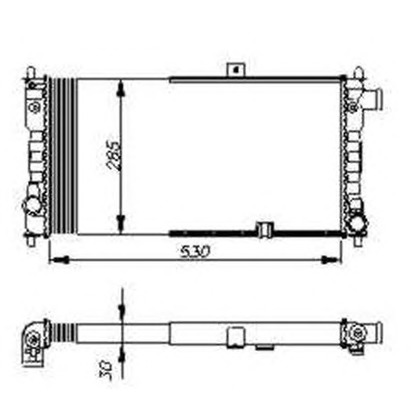 Foto Radiador, refrigeración del motor NRF 54704